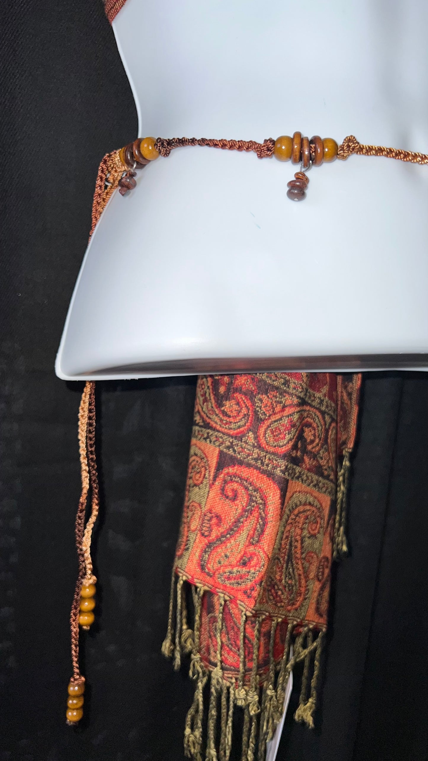 Accesorio de cintura marrón cuarzo ojo de tigre O/S