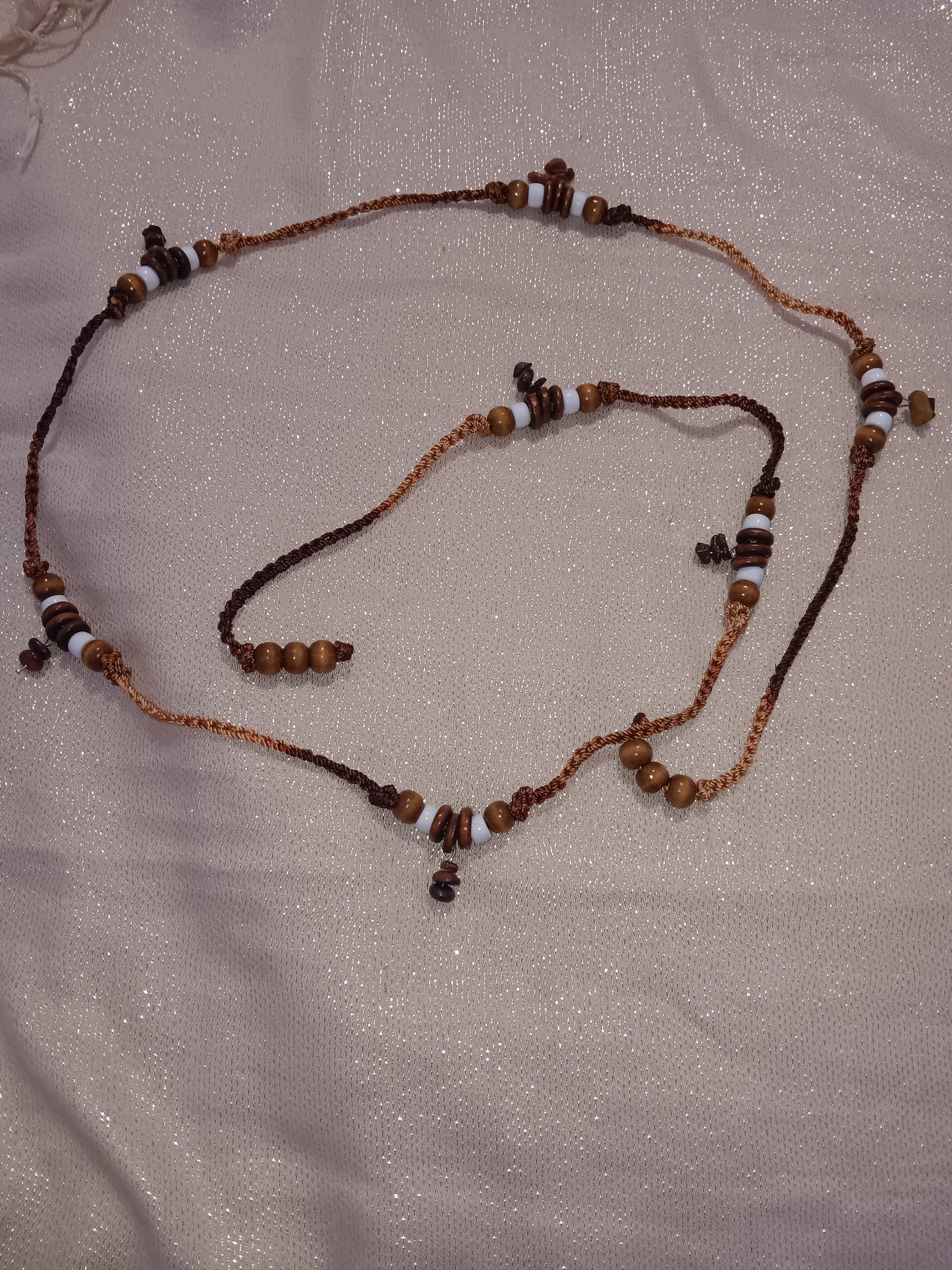 Accesorio para cintura y/o caderas madera, ojo de tigre Size L