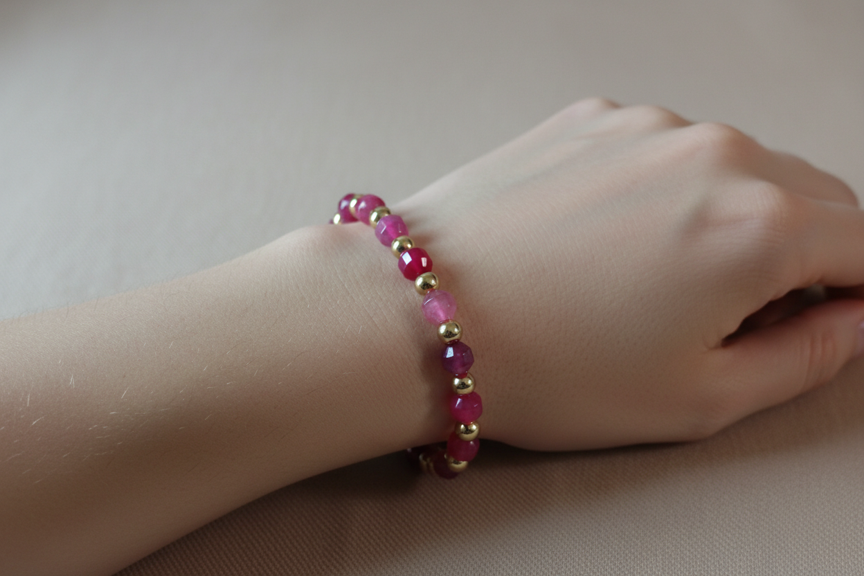Ágata Rosé- Pulsera exclusiva