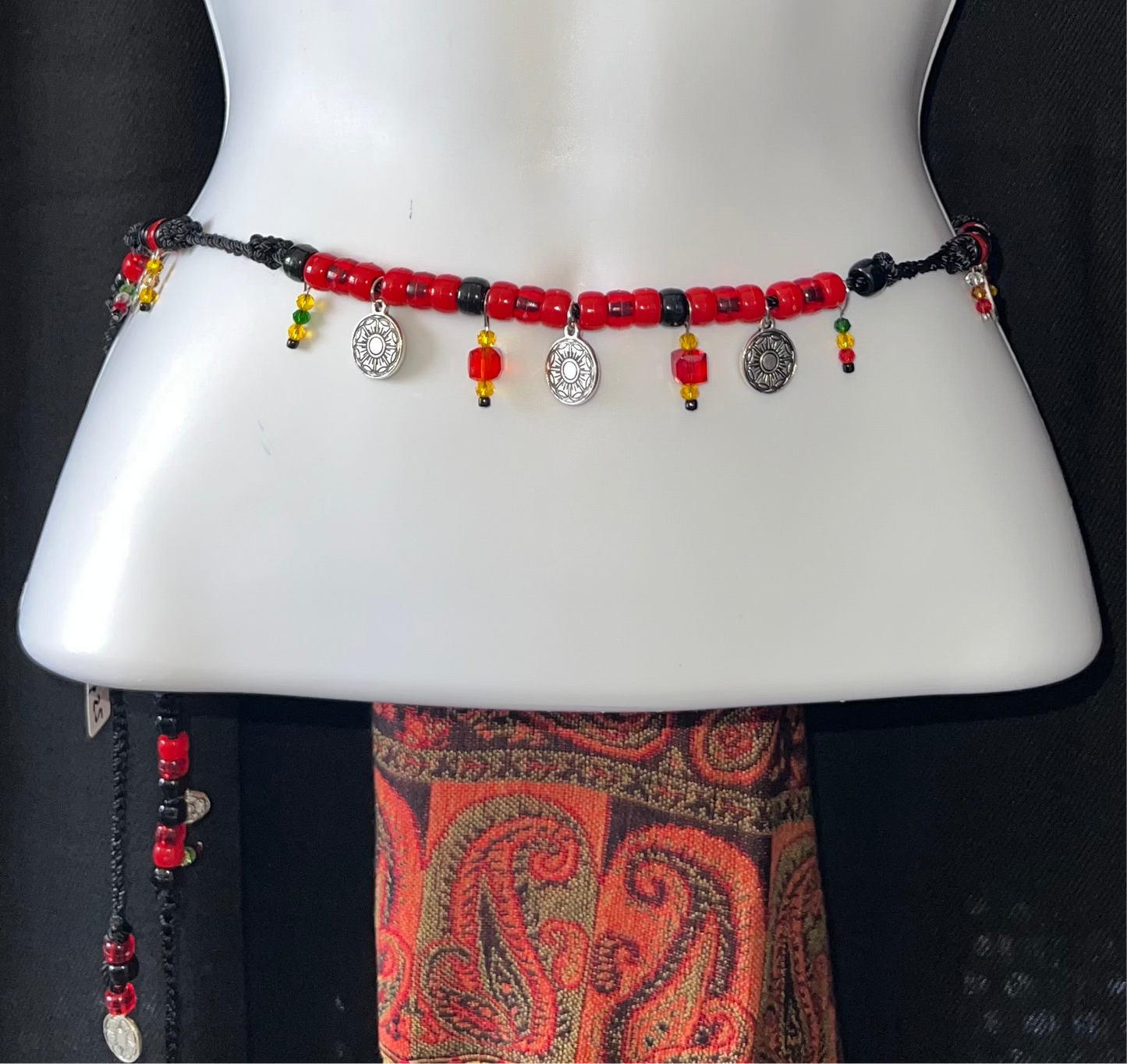 Accesorio para cintura L/XL Negro, rojo y amarillo