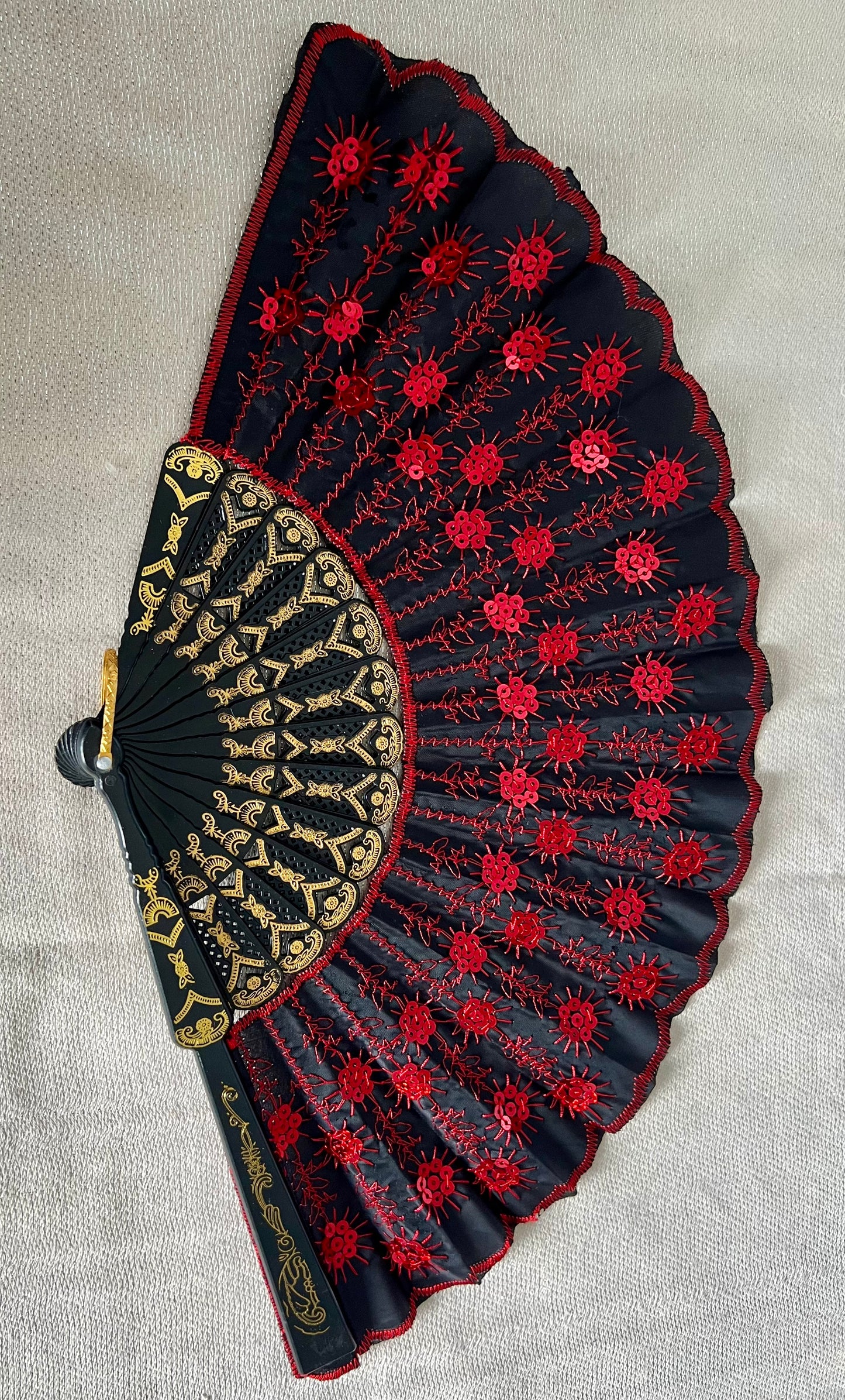 Abanico de mano - rojo