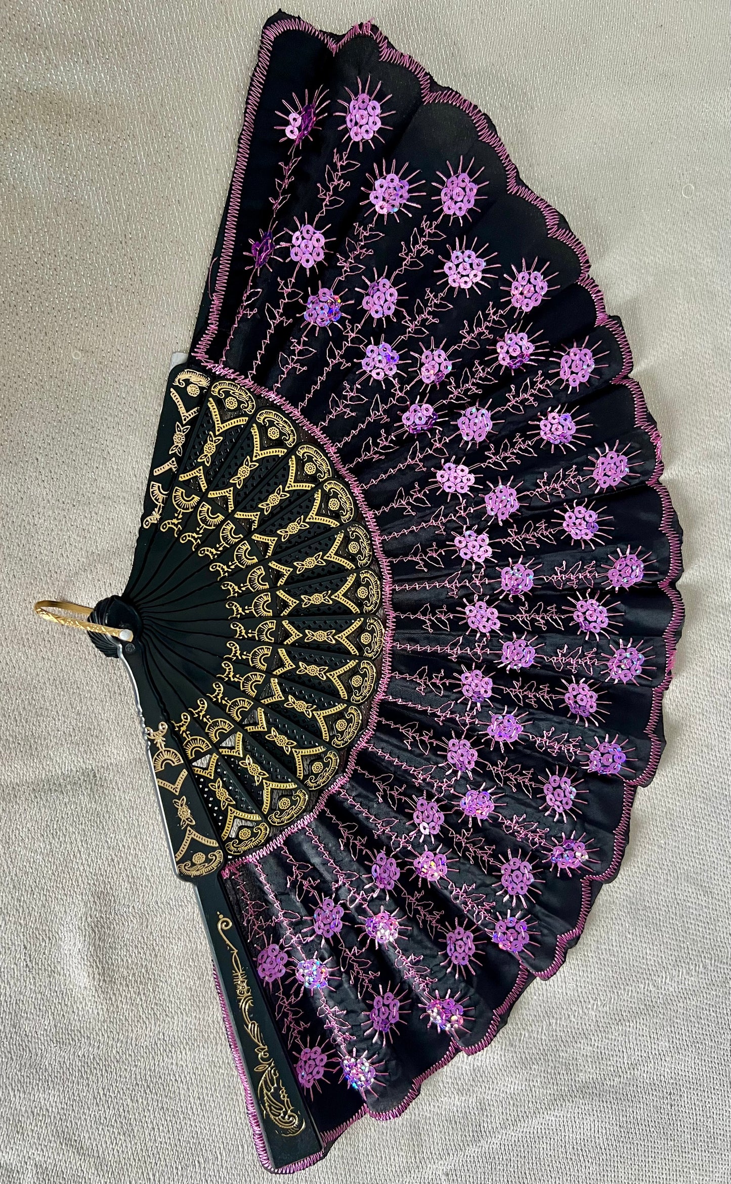 Abanico de mano - morado