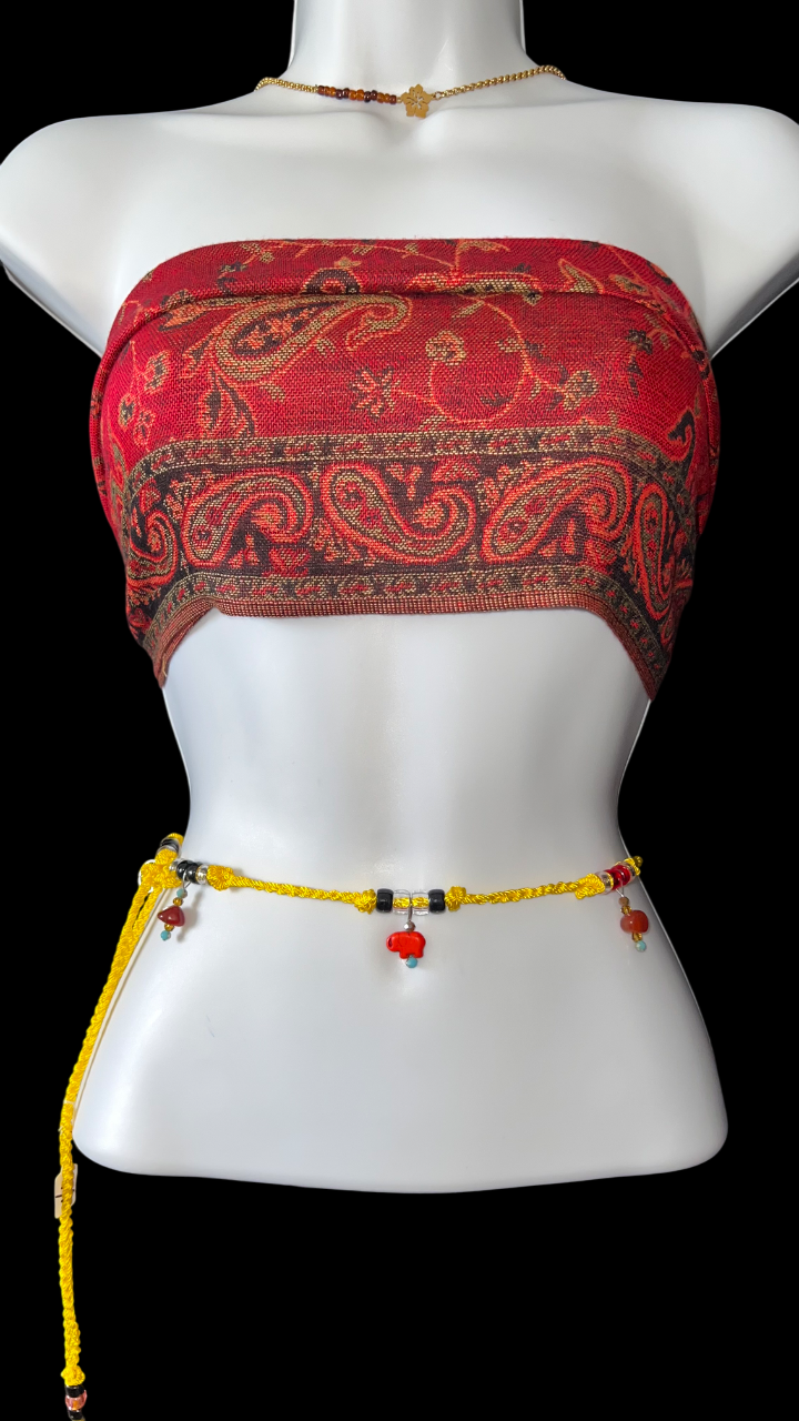 Amarillo hippie- accesorio para cintura y/o cadera M/L