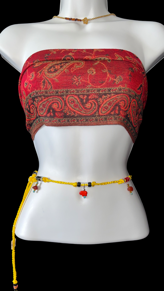 Amarillo hippie- accesorio para cintura y/o cadera M/L