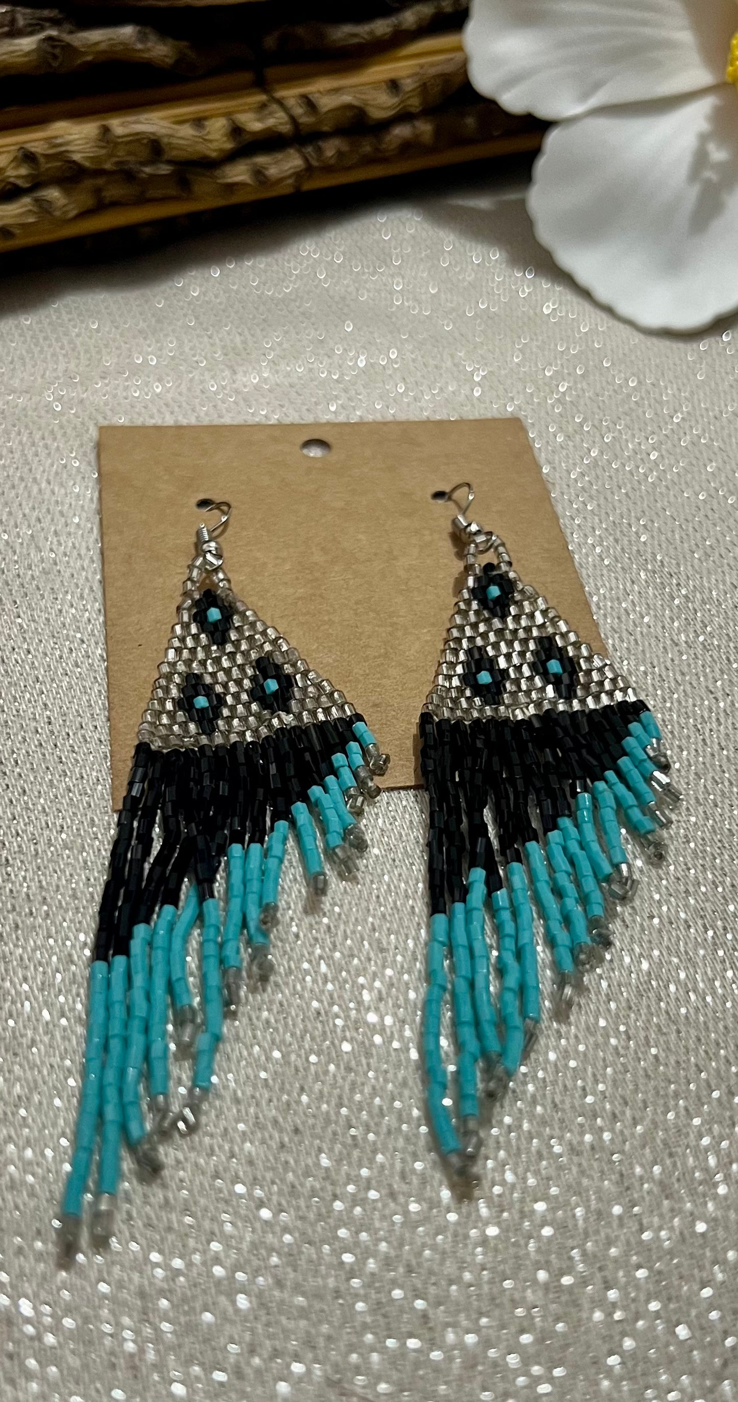 Aretes - triangular azul