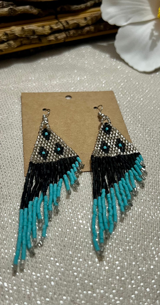 Aretes - triangular azul