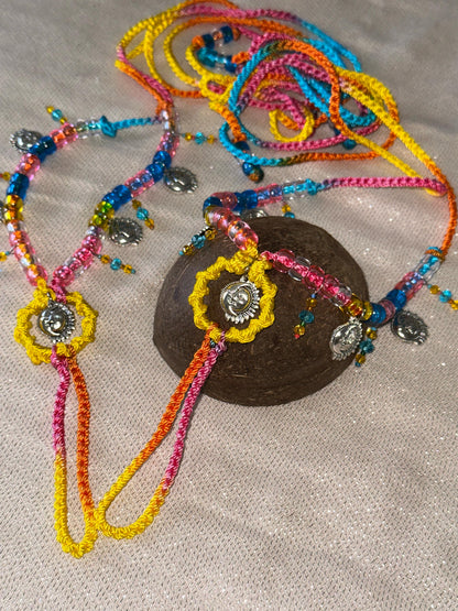 Sandalias pies descalzos - multicolor de sol y luna (par)