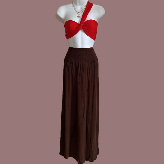 Falda multi-estilo Alani (O/S) Marrón