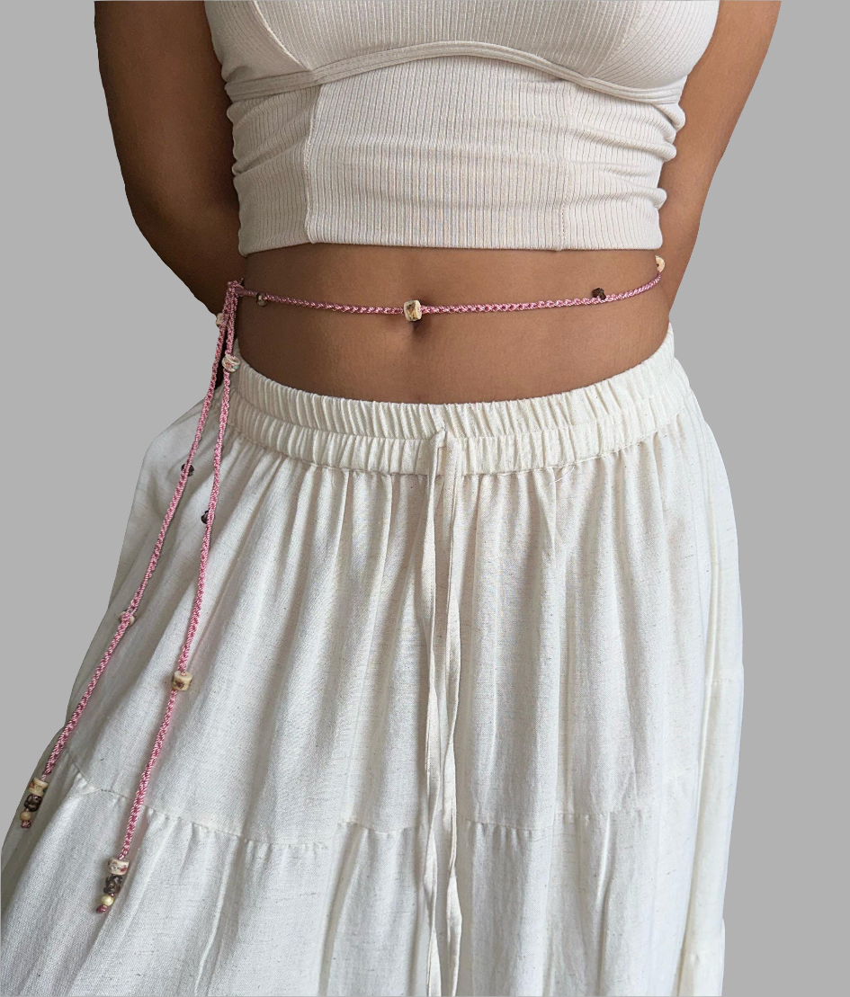 Accesorio para cintura rosa- hueso-coco One Size