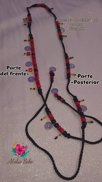 Accesorio para cintura L/XL Negro, rojo y amarillo