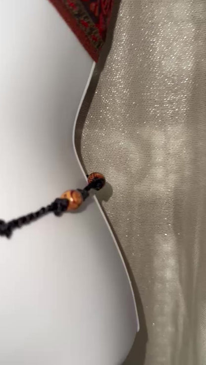 Negro y madera - accesorio para la cintura y/o caderas (XS-M)