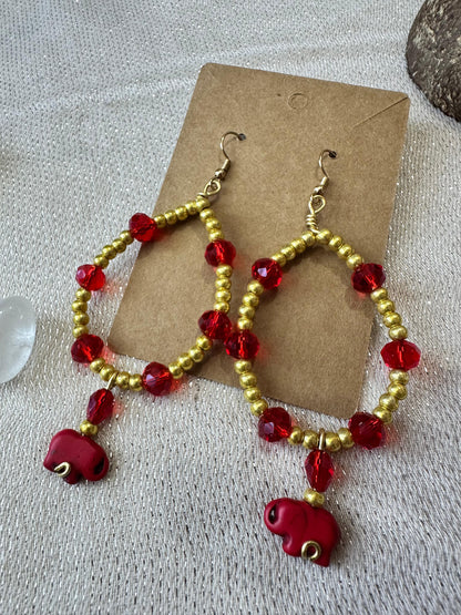 Aretes fuego de elefantes