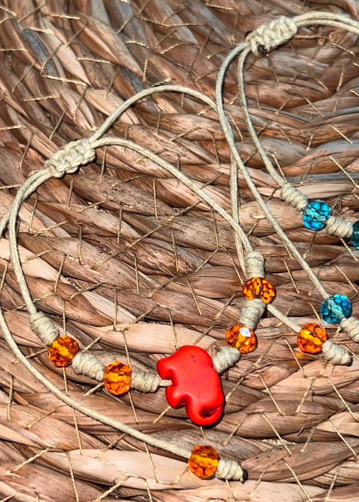 Pulsera de Elefante Naranja
