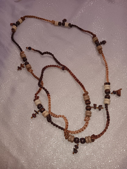 Accesorio de cintura marrón cuarzo ojo de tigre (M)