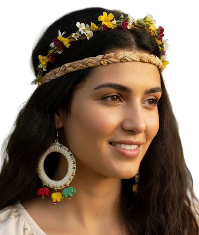 Aretes Rasta de Elefantes Hecho a mano