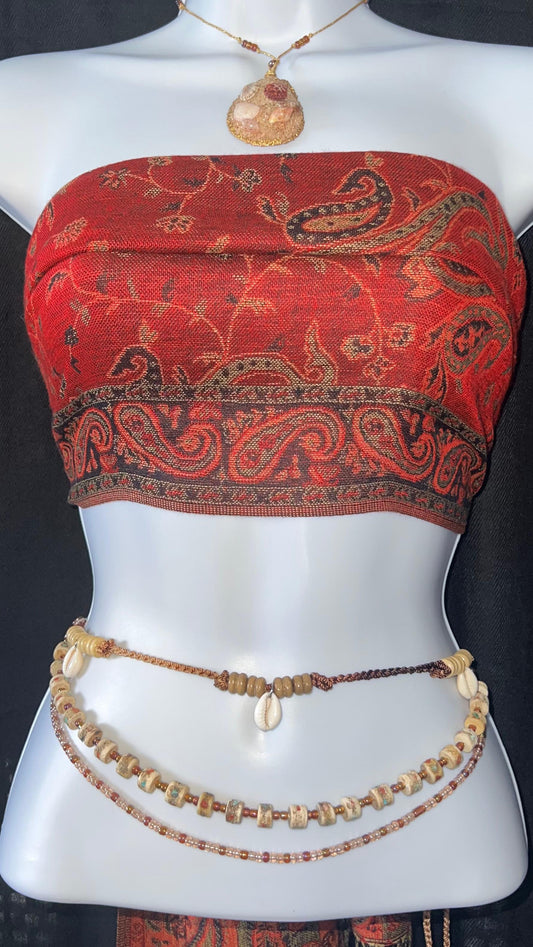 Caracoles y hueso - accesorio para cintura