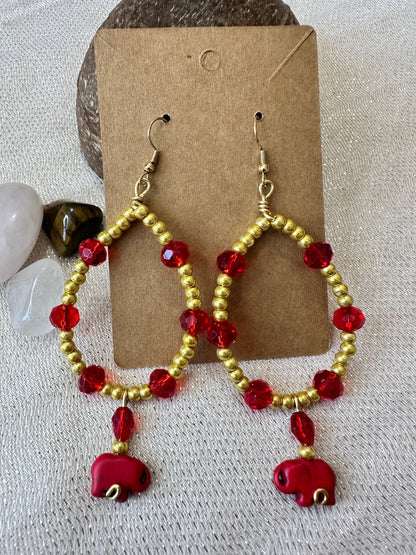 Aretes fuego de elefantes