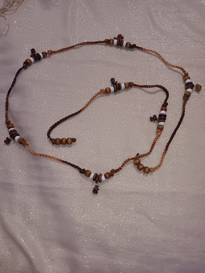 Accesorio para cintura y/o caderas madera, ojo de tigre Size L