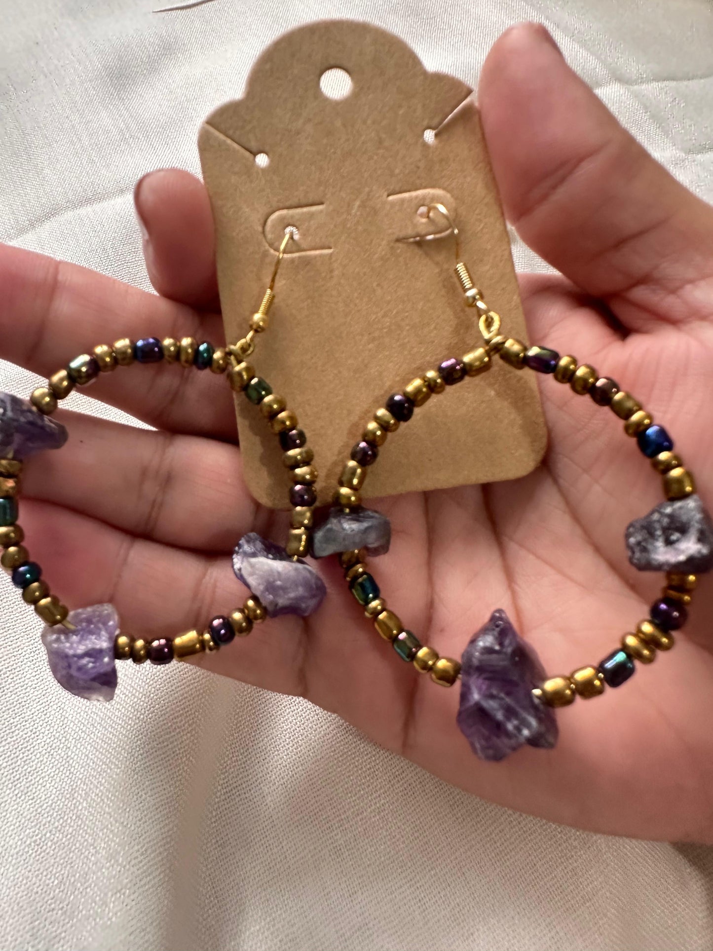 Aretes de Amatista Hecho a mano