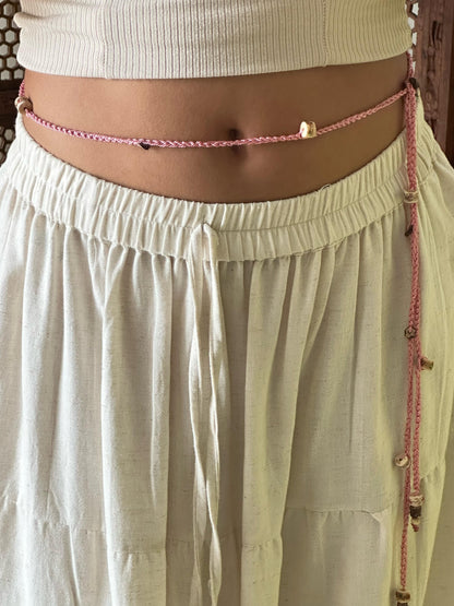 Accesorio para cintura rosa- hueso-coco One Size