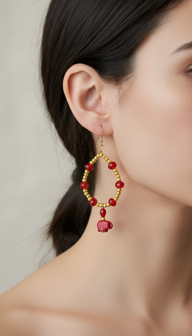 Aretes fuego de elefantes