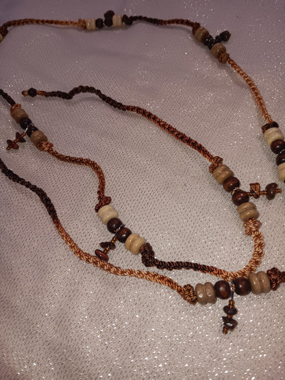 Accesorio de cintura marrón cuarzo ojo de tigre (M)