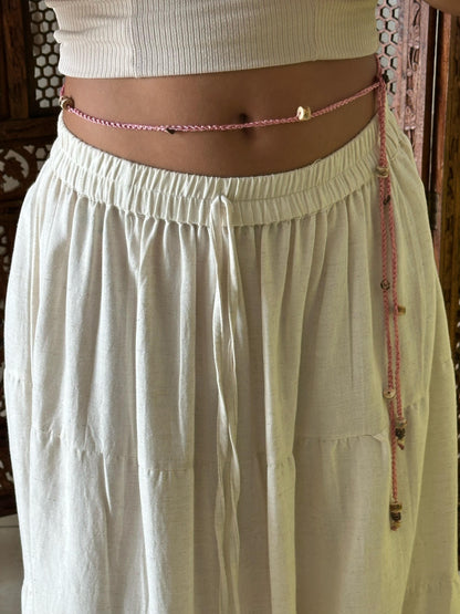 Accesorio para cintura rosa- hueso-coco One Size