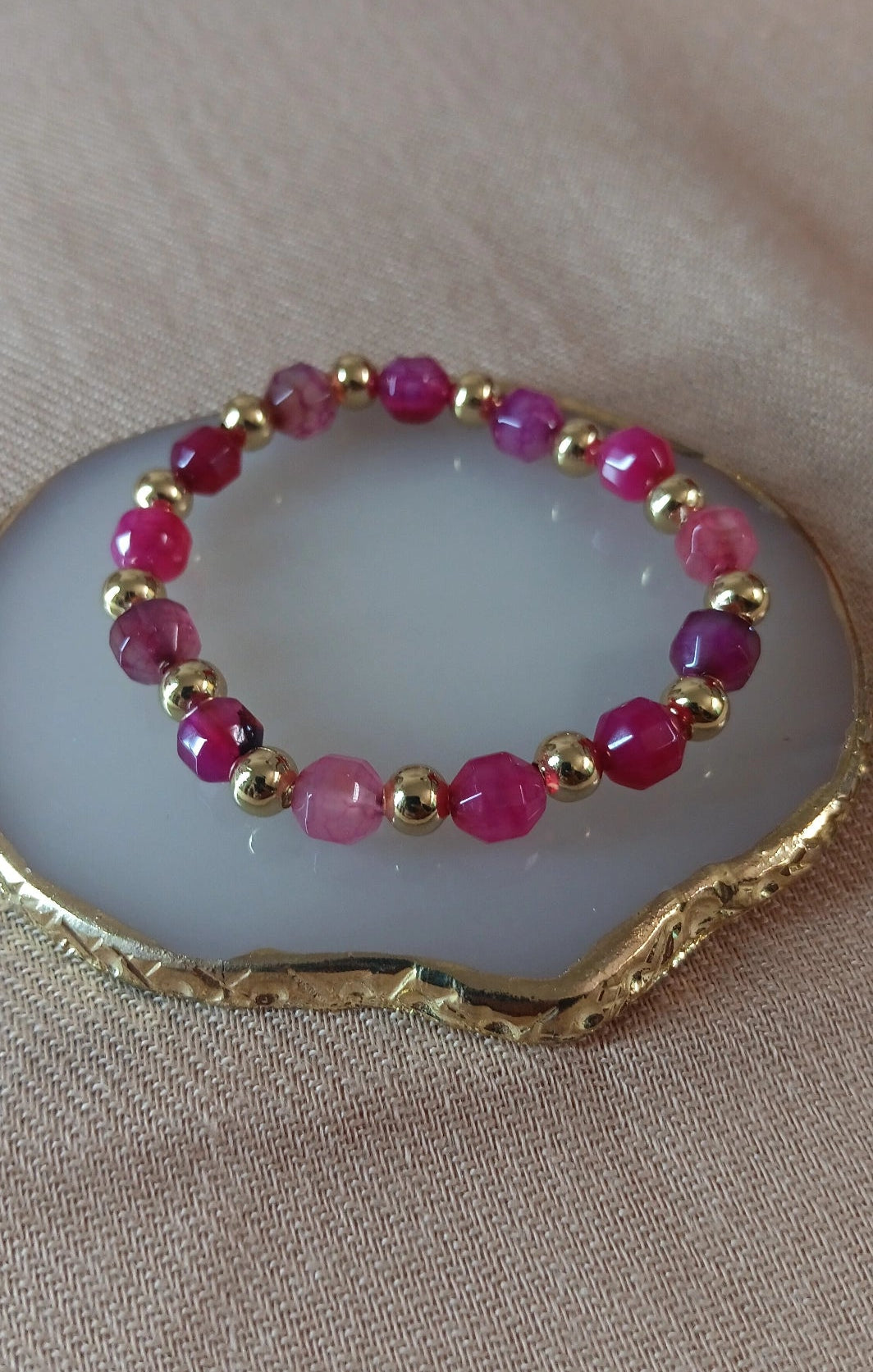 Ágata Rosé- Pulsera exclusiva