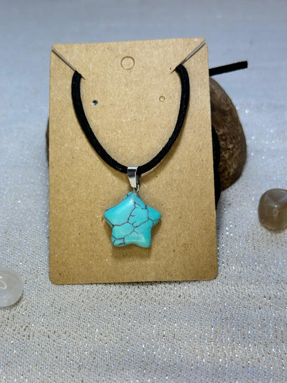 Collar estrellas Cuarzo Turquesa