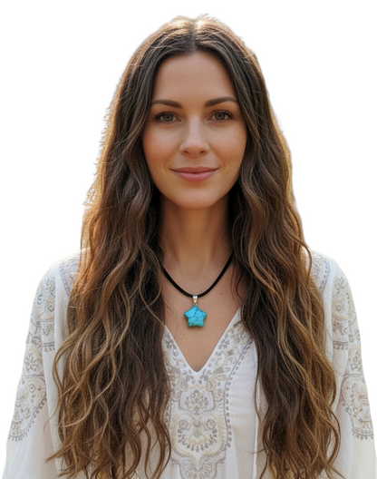 Collar estrellas Cuarzo Turquesa