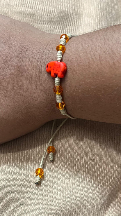 Pulsera de Elefante Naranja