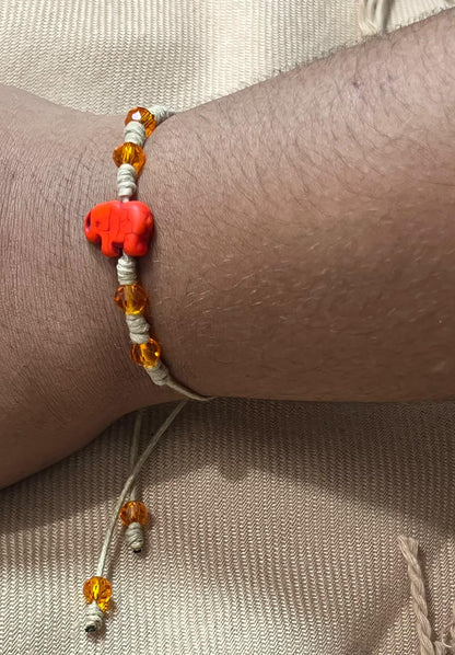 Pulsera de Elefante Naranja