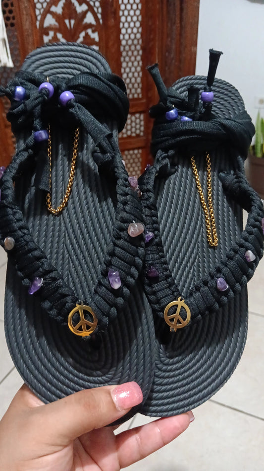 Sandalias Paz y Amatista Size 6
