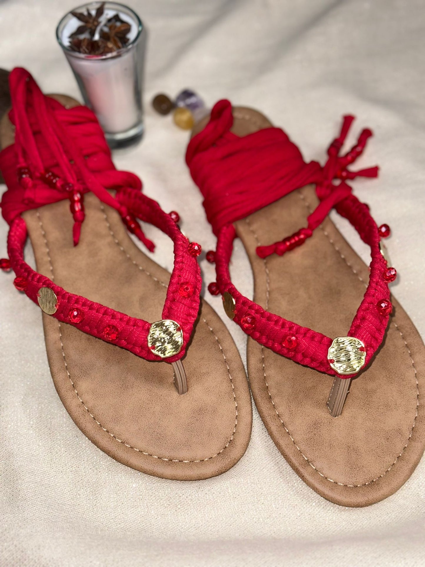 Sandalias Únicas Rojas size 9